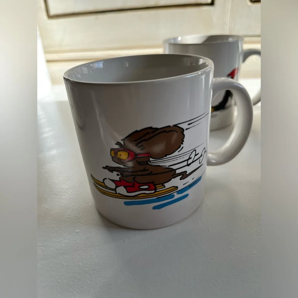 Vintage 1988 Santa Bear & His Polar Club Dayton Hudson Set Of 4 Mugs Cups